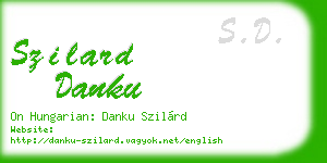 szilard danku business card