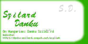 szilard danku business card